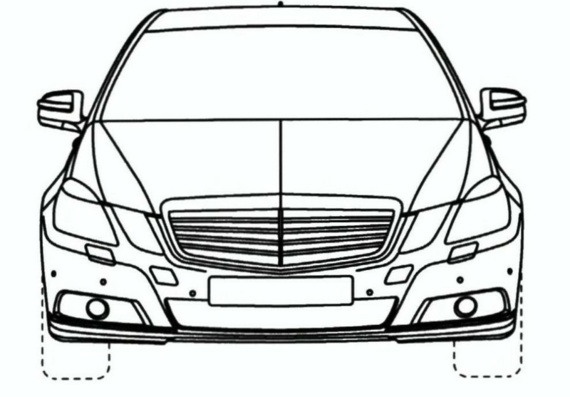 (The Mercedes E500 Pullman (2009)) drawings of the car are Mercedes E500 Pullman (2009)